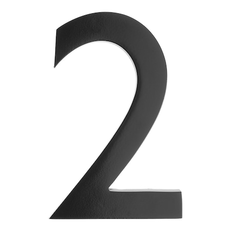 Architectural Mailboxes Brass 5 inch Floating House Number Black 2 3585B-2